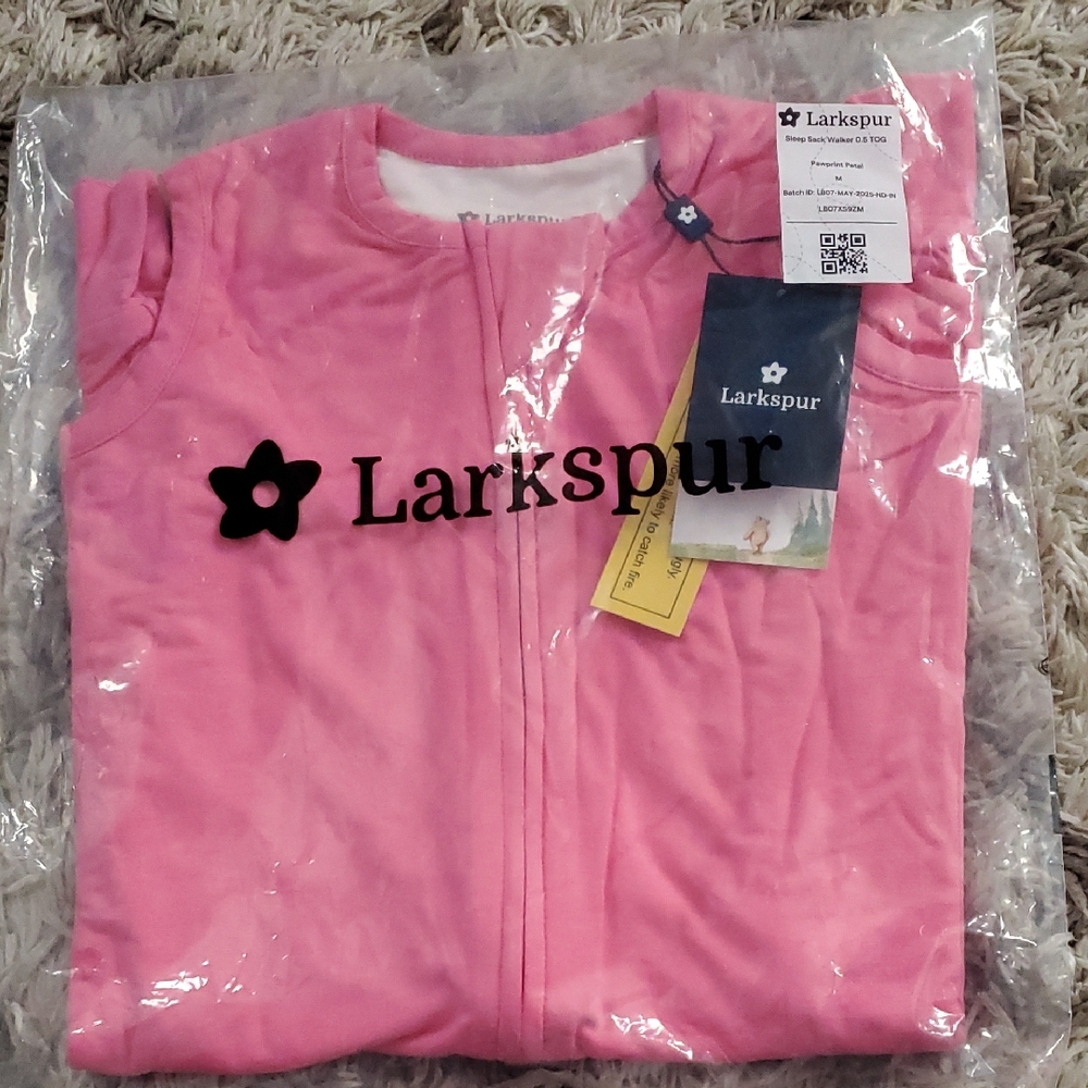 Larkspur Sleep Sack Walker 0.5 TOG Pawprint Petal Size Medium